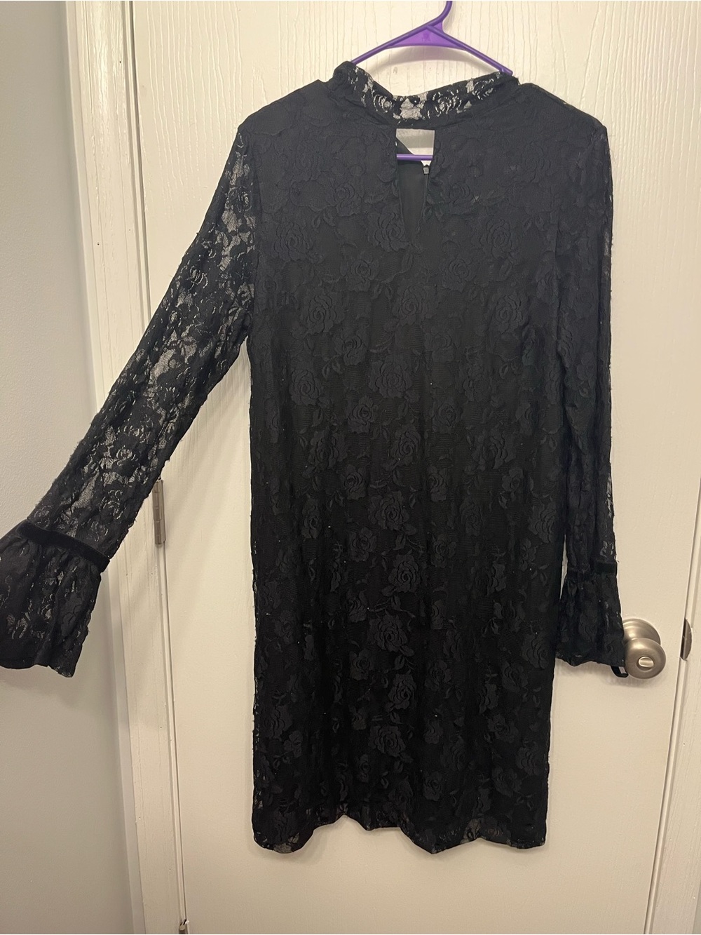Lace Black Roses Dress L